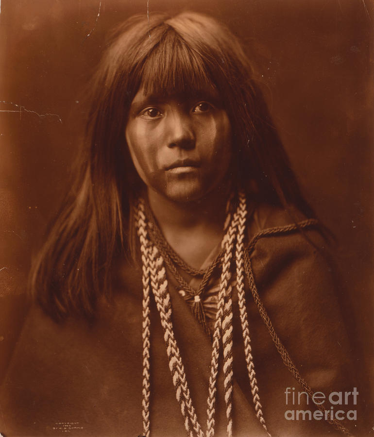 A Young Indian Mohave Girl, Circa 1903 Photo Photograph by Edward Sheriff Curtis