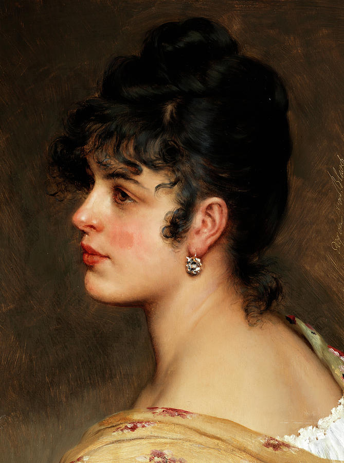 A Young Woman Painting by Eugene de Blaas - Fine Art America