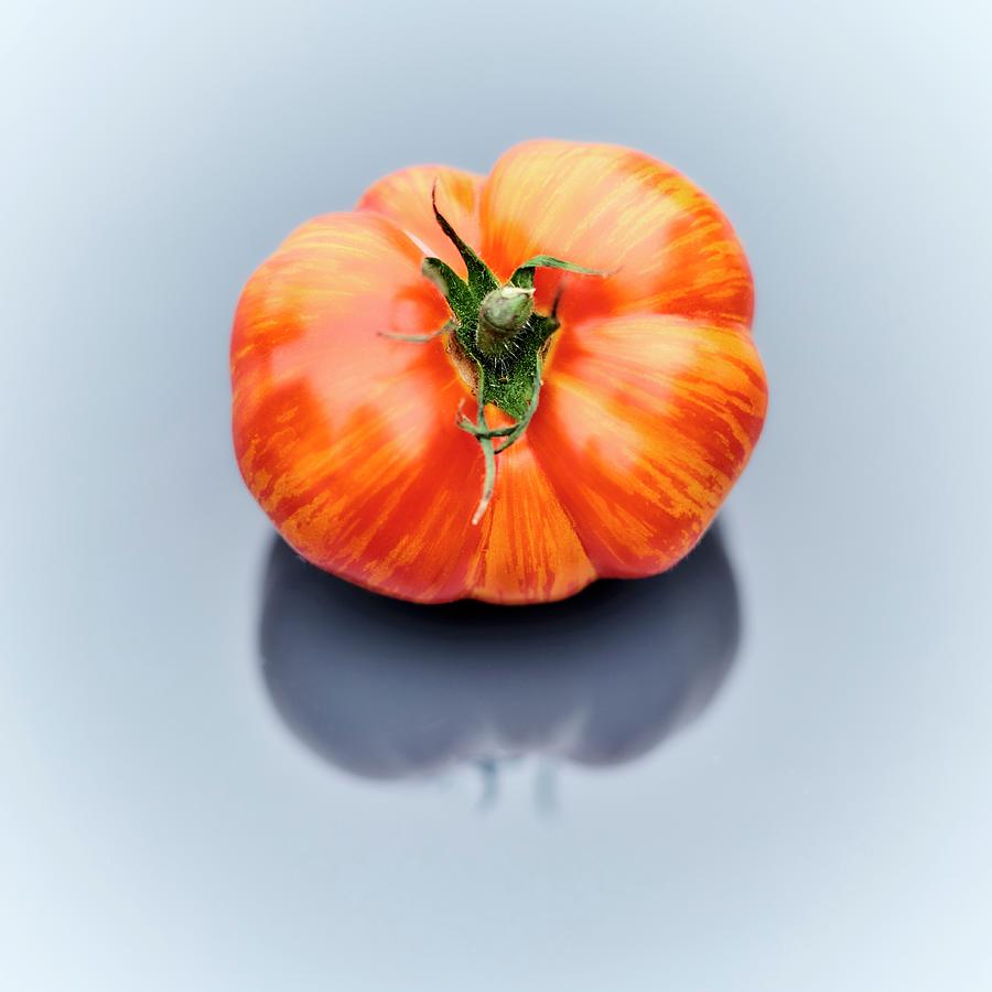 A Zebra Tomato Photograph by Peter Rees