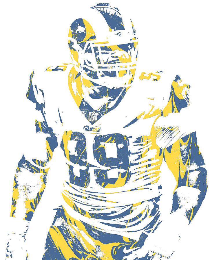 Aaron Donald Los Angeles Rams Pixel Art 99 Mixed Media by Joe