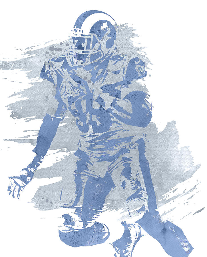 Aaron Donald Los Angeles Rams Pixel Art 99 by Joe Hamilton