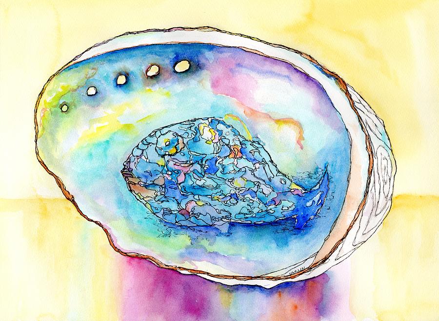Abalone Shell Reflections by Carlin Blahnik CarlinArtWatercolor Abalone Shell Reflections by Carlin Blahnik CarlinArtWatercolor