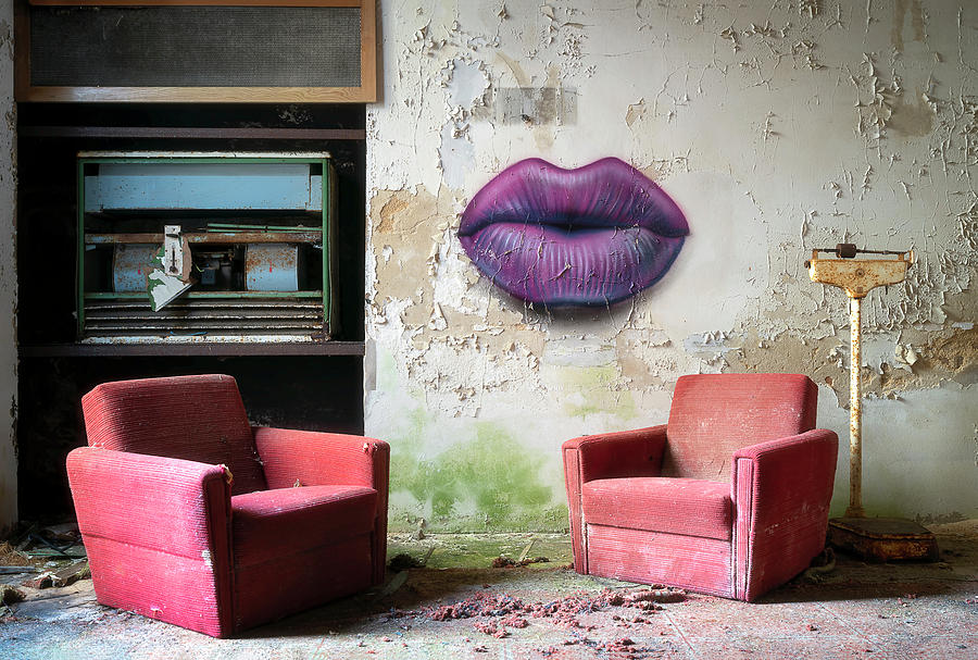 Abandoned Chairs and Lips Photograph by Roman Robroek