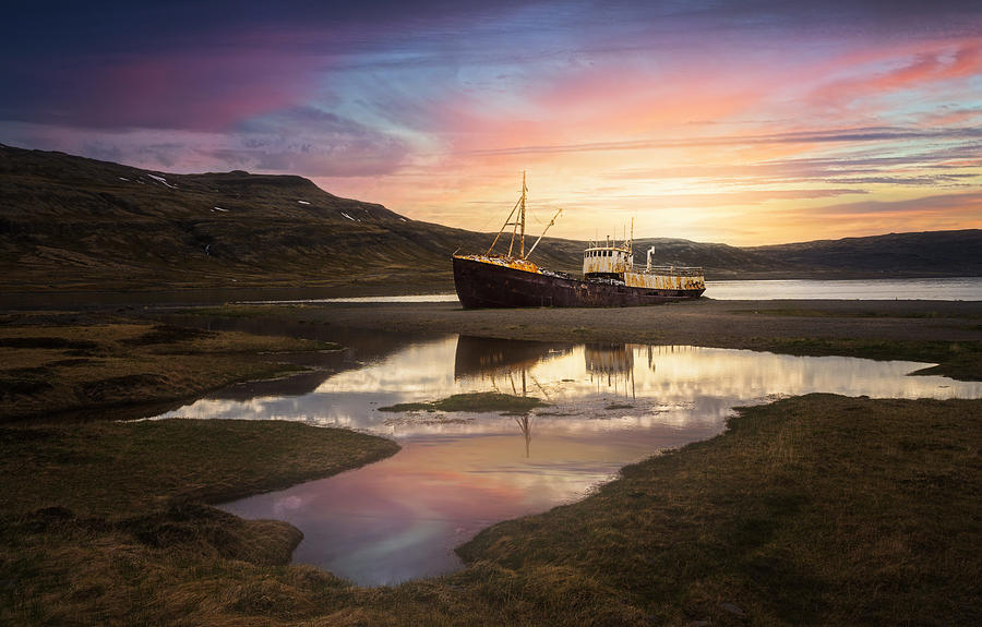 Abandoned In The Fjord A731161 Photograph by Joanaduenas