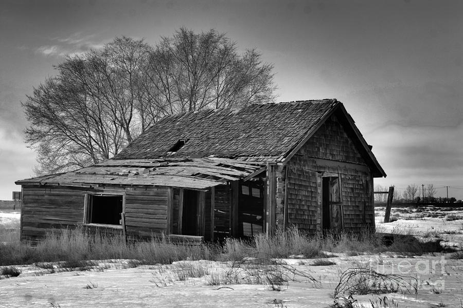 Vintage Photograph - Abandoned in the snow by Jeff Swan