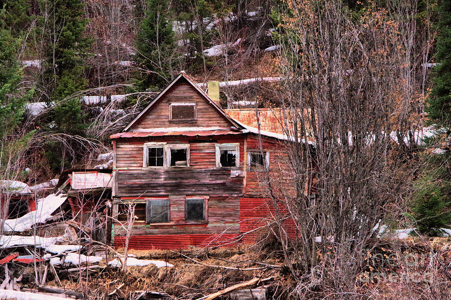 Abandoned Mining House Burke Canyon Idaho Photograph