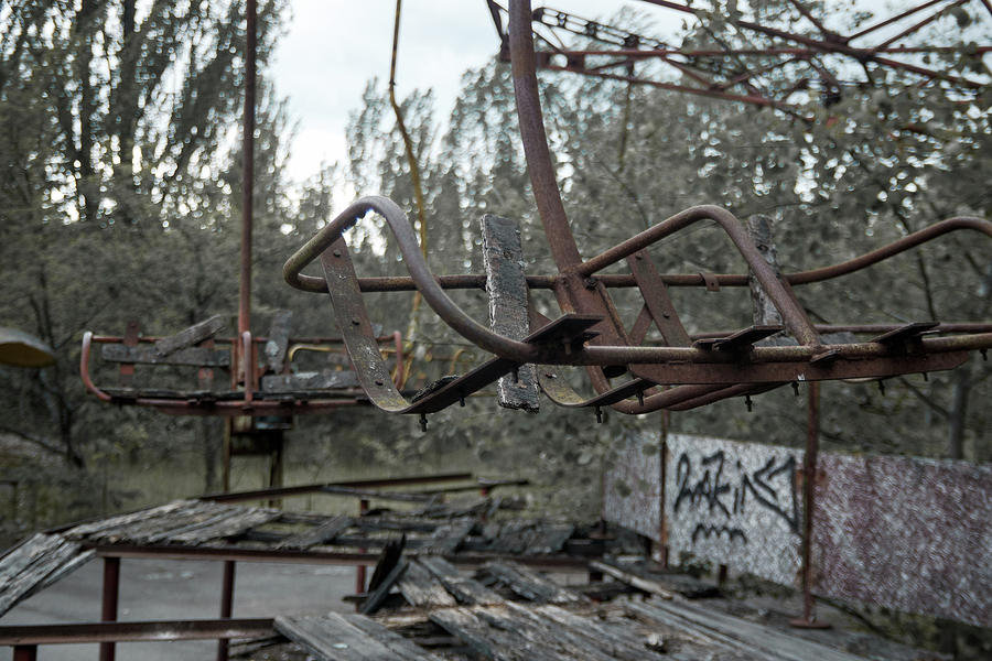 Architecture Photograph - Abandoned Old Amusement Park In The City Of Pripyat Chernobyl, Ukraine by Cavan Images