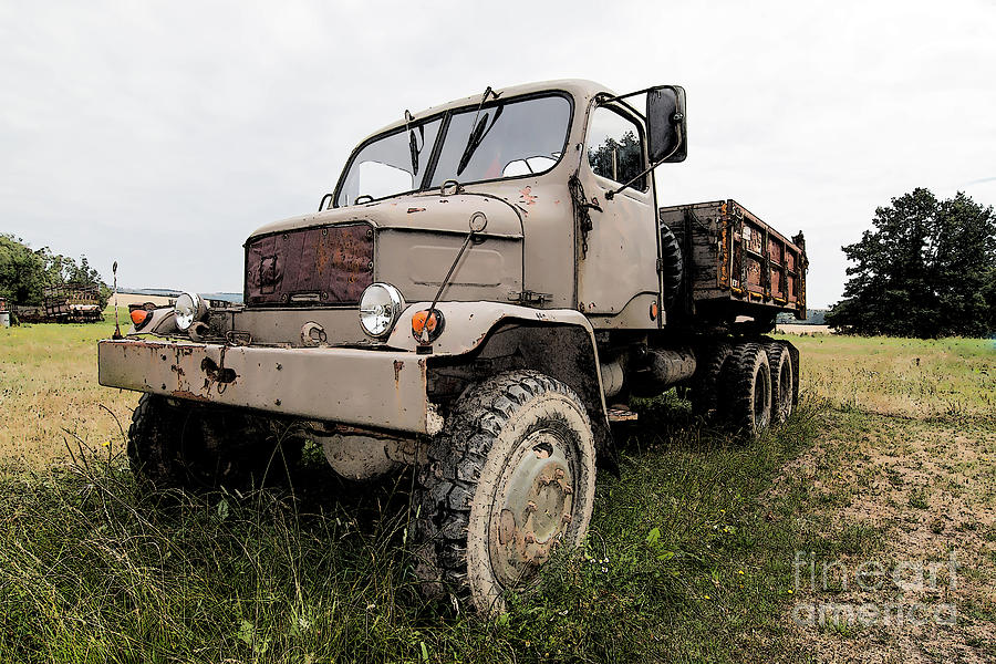 Abandoned Old Rusty Truck Digital Art by Michal Boubin