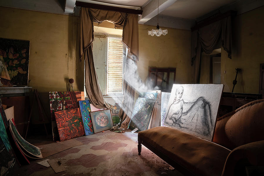 Abandoned Paintings in Home Photograph by Roman Robroek Abandoned Paintings in Home Photograph by Roman Robroek