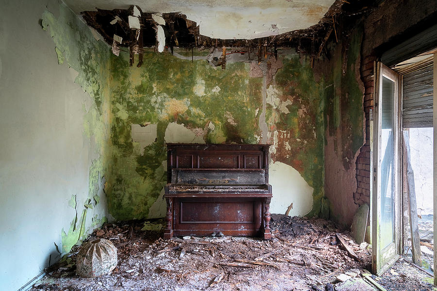Abandoned Piano Photograph by Roman Robroek