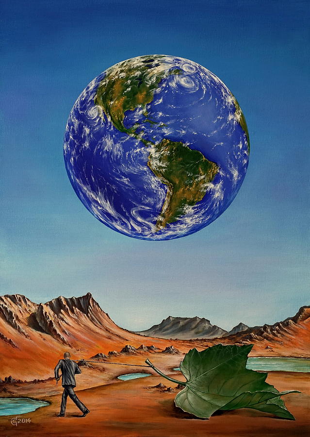 Surrealism Painting - Abandoned planet by Svetoslav Stoyanov