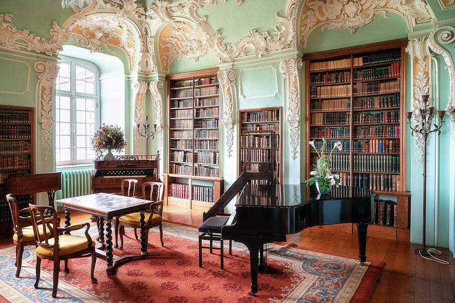 Abandoned Rococo Library Photograph by Roman Robroek