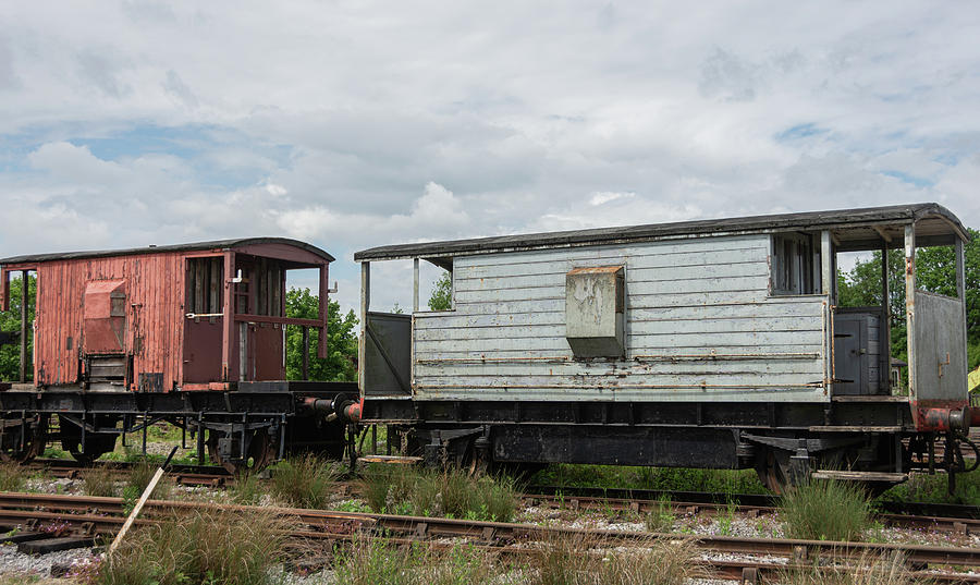 Abandoned train carriages  Photograph by Scott Lyons