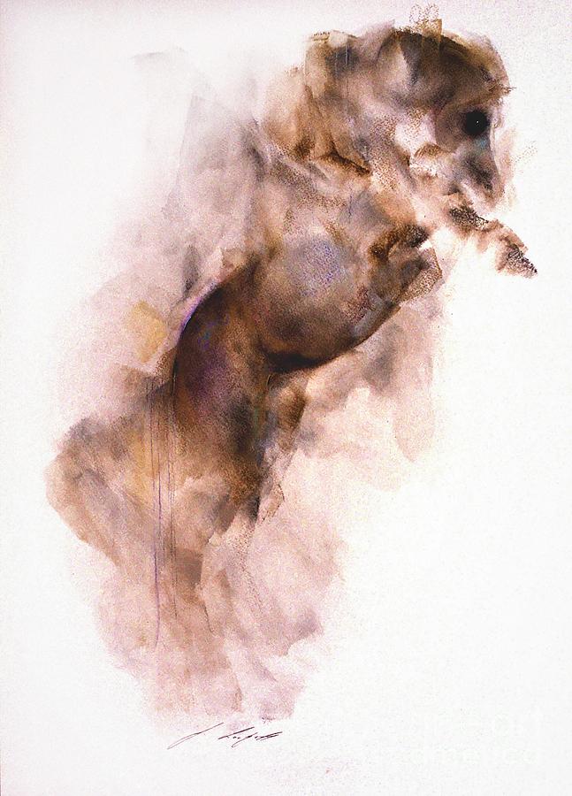 Horse Painting - Abbacus by Janette Lockett Horse Painting - Abbacus by Janette Lockett