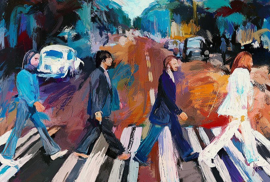 Abbey Road - the Beatles Legends Digital Art by Yury Malkov - Pixels