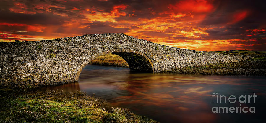 Aberffraw Bridge Sunset Photograph by Adrian Evans