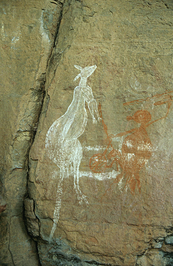 Kakadu National Park Digital Art - Aboriginal Art On Rock by David Forman