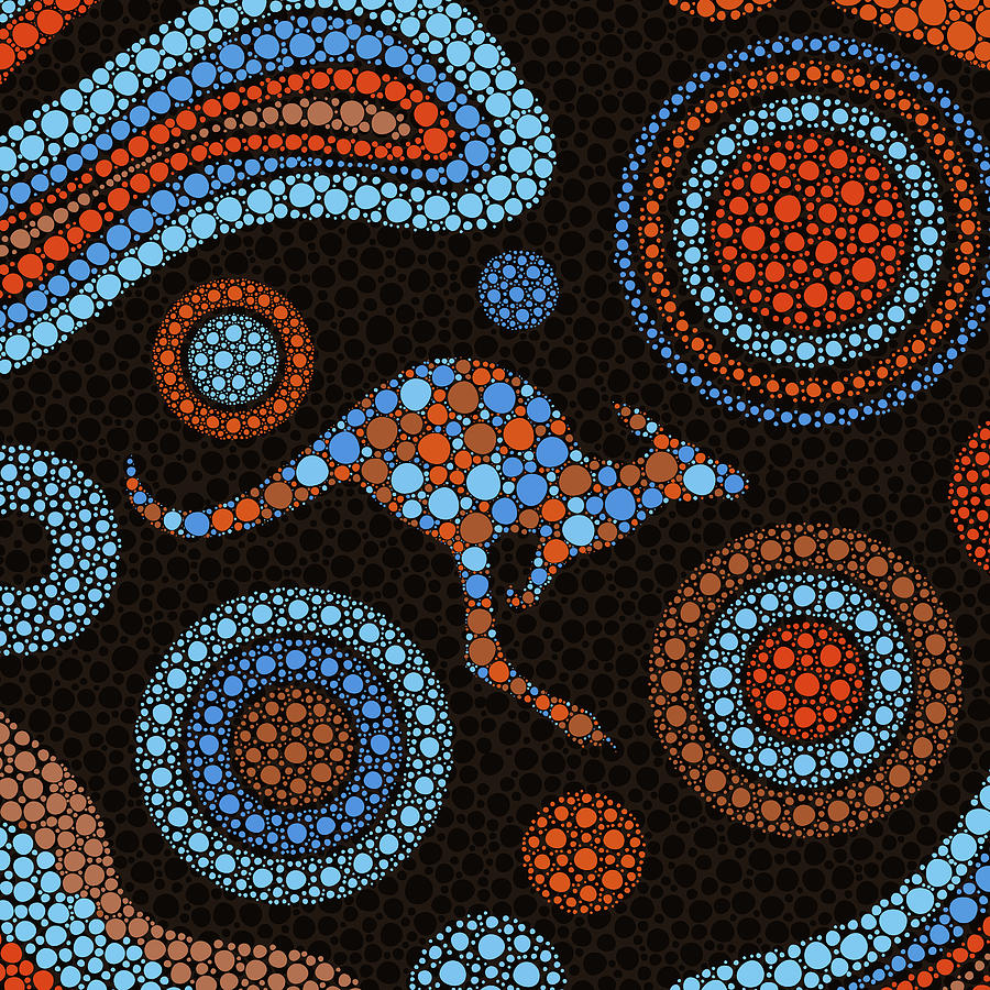 Australian Aboriginal Art Dot Paintings Symbols Aboriginal Artwork 3bb