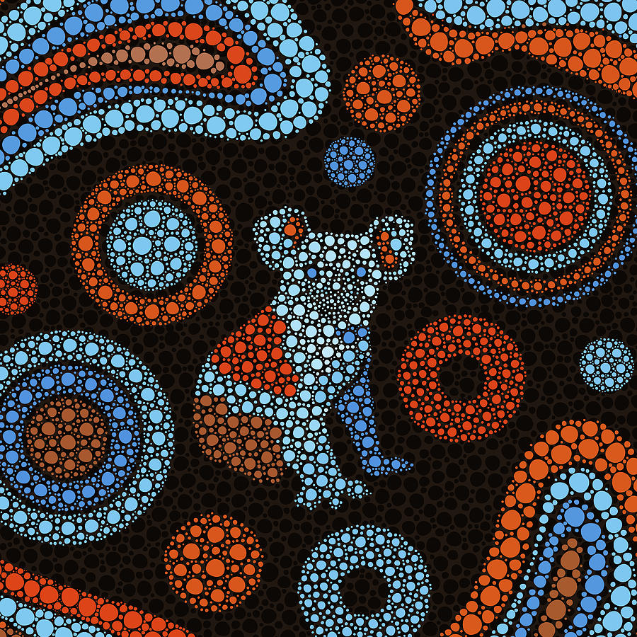 Aboriginal Dot Art Koala Color Digital Art By Lioudmila Perry
