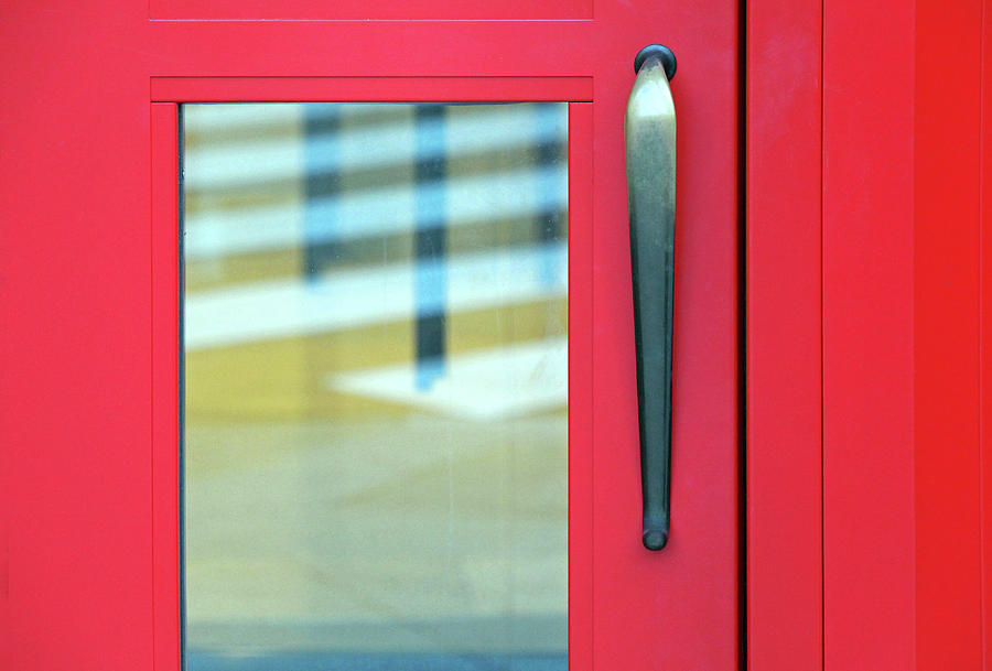 About to Open a Red Door Photograph by Cora Wandel
