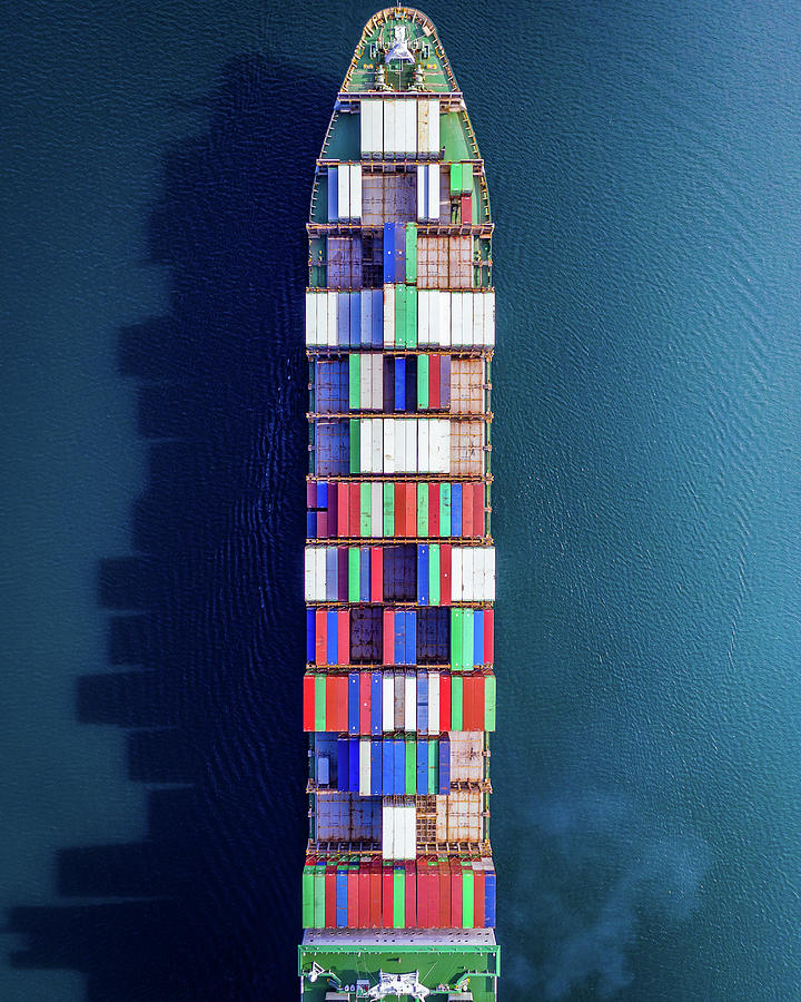 Tacoma Photograph - Above The Cargo Ship by Clinton Ward