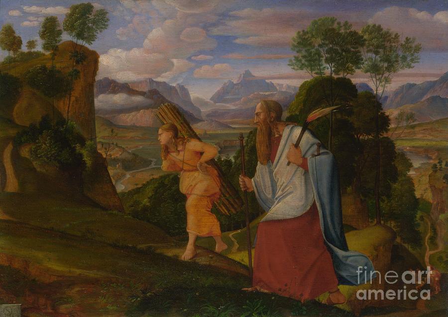 Abraham And Isaac, 1817. Artist Drawing by Heritage Images - Fine Art ...