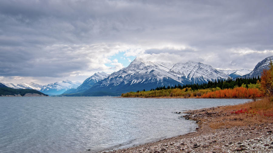 Abraham Lake and Canadian Rockies Photograph by Catherine Reading
