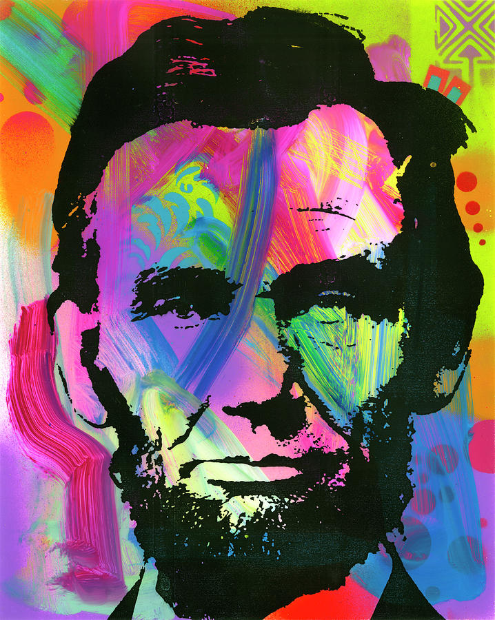 Abraham Lincoln Mixed Media - Abraham Lincoln Blue Years by Dean Russo- Exclusive