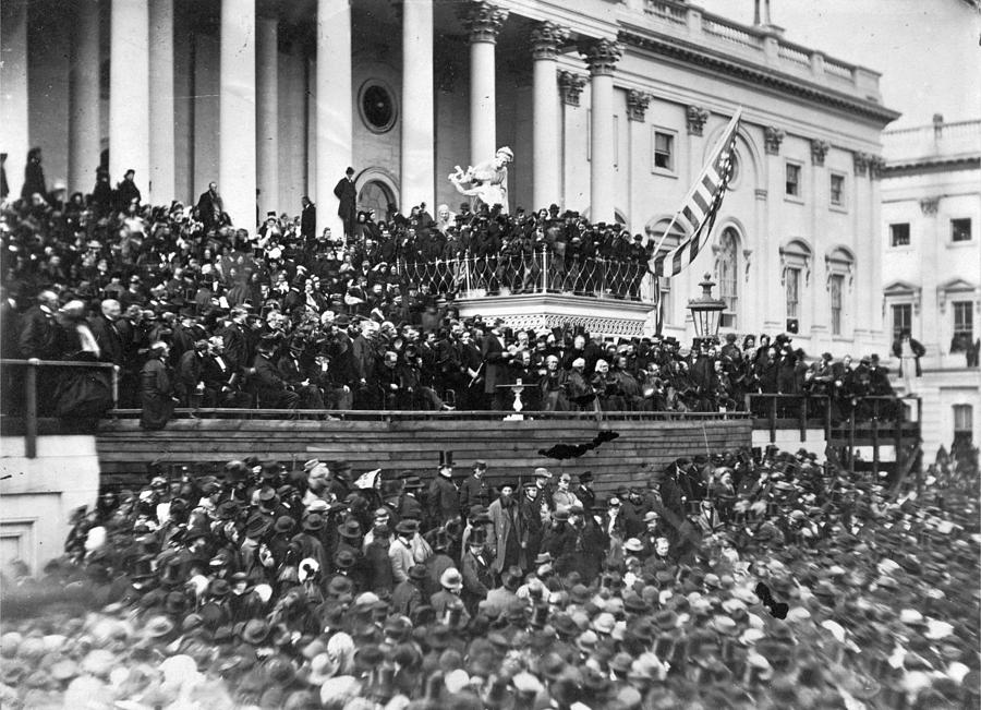 Abraham Lincoln Second Inaugural Address Antique Photograph Drawing by ...