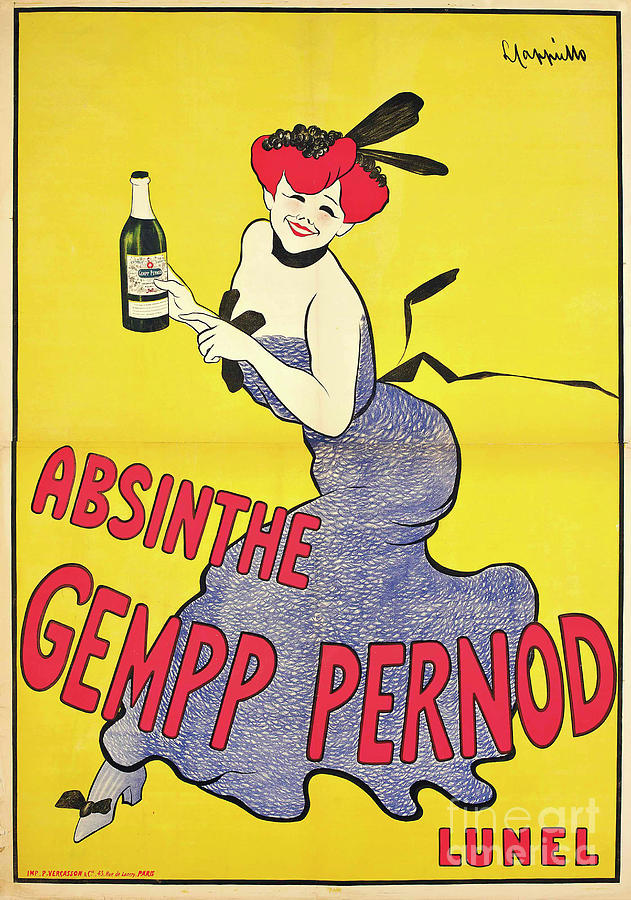 Absinthe Gempp Pernod Drawing by Heritage Images