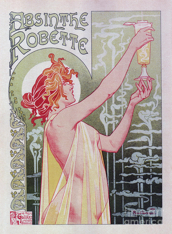 Absinthe Robette Poster Drawing by Heritage Images