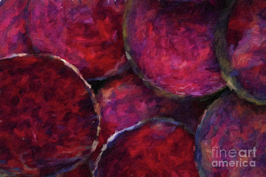 Abstract 137 digital oil painting on canvas full of texture and brig Digital Art by Amy Cicconi