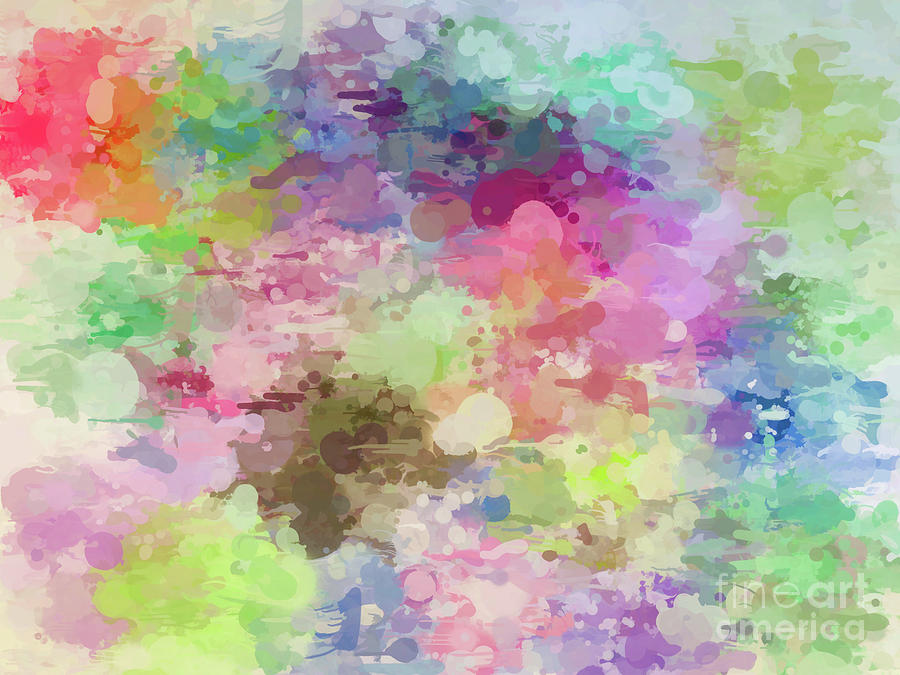 Abstract Art - Bubblegum Delight Mixed Media by Kerri Farley