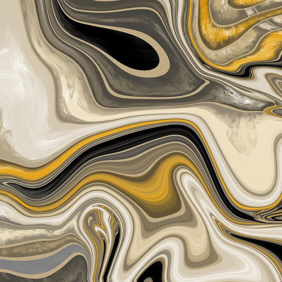 Abstract Art - Sand Fluid Painting Marble Pattern Painting by Patricia Piotrak