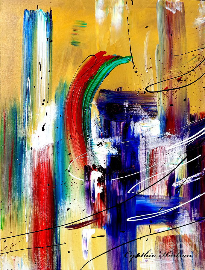 Abstract Art Two Painting by Cynthia Hudson