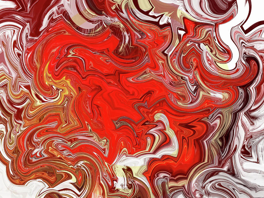 Abstract Background Reds Digital Art by Sandra Js