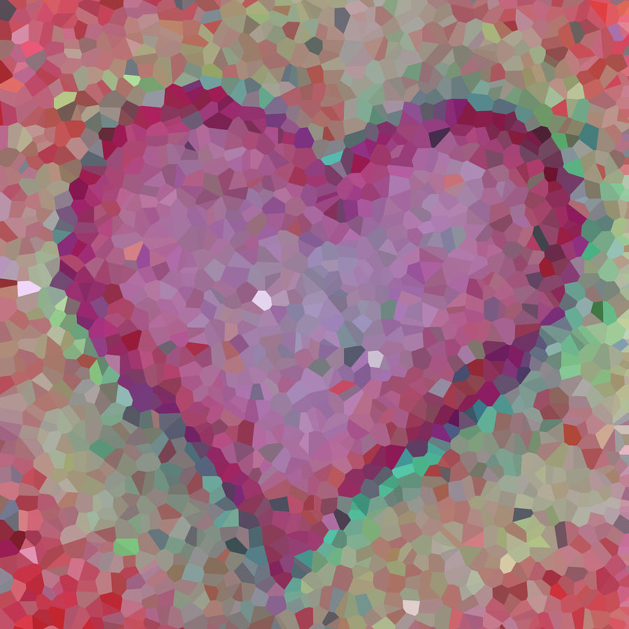 Heart Digital Art - Abstract. Big pink heart by Elena Sysoeva Heart Digital Art - Abstract. Big pink heart by Elena Sysoeva