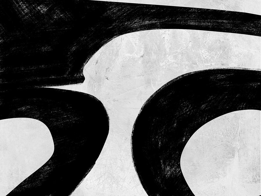 Black And White Painting - Abstract Black And White No.33 by Naxart Studio Black And White Painting - Abstract Black And White No.33 by Naxart Studio