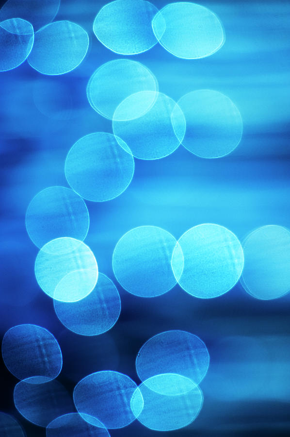 Abstract Blue Spots Of Light Photograph by Brian Stablyk