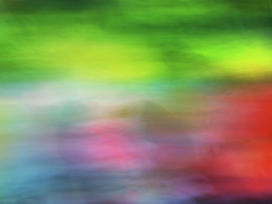 Abstract blurred rainbow lines background of fractal artwork Photograph by Teri Virbickis