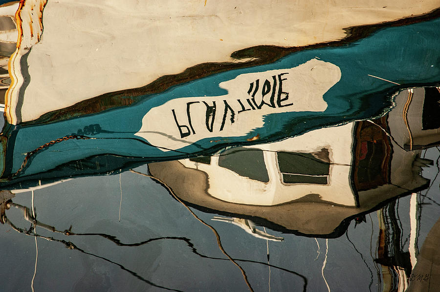 Abstract Photograph - Abstract Boat Reflection VI Color by David Gordon