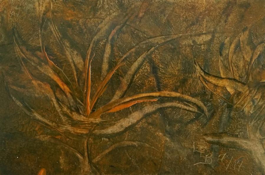 Abstract brown/orange floral in Encaustic by Lorraine Bradford Abstract brown/orange floral in Encaustic by Lorraine Bradford