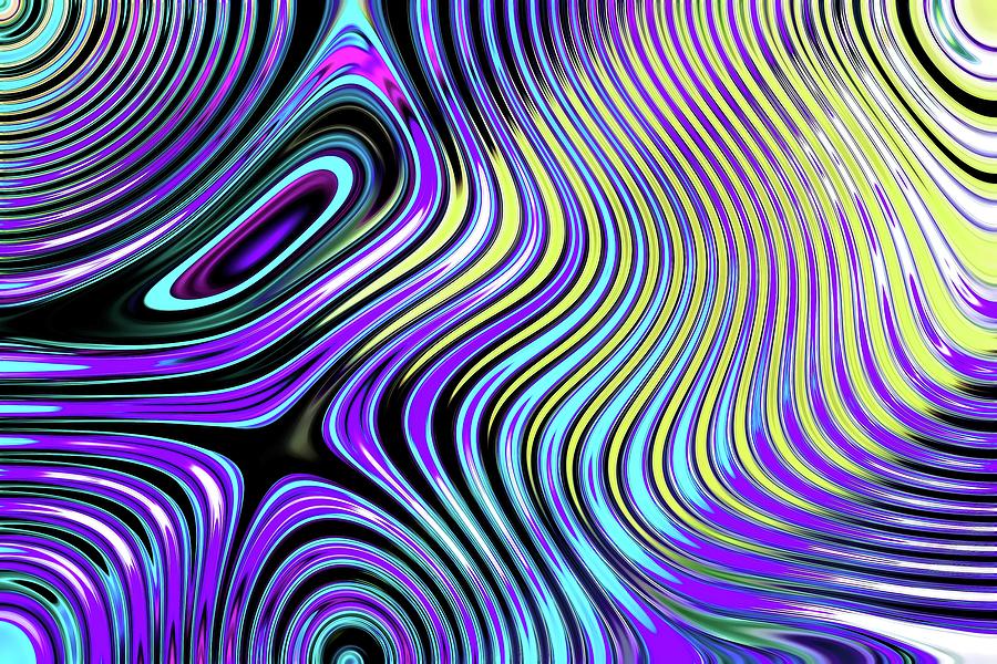 Abstract Chaos Deep Purple Digital Art by Don Northup