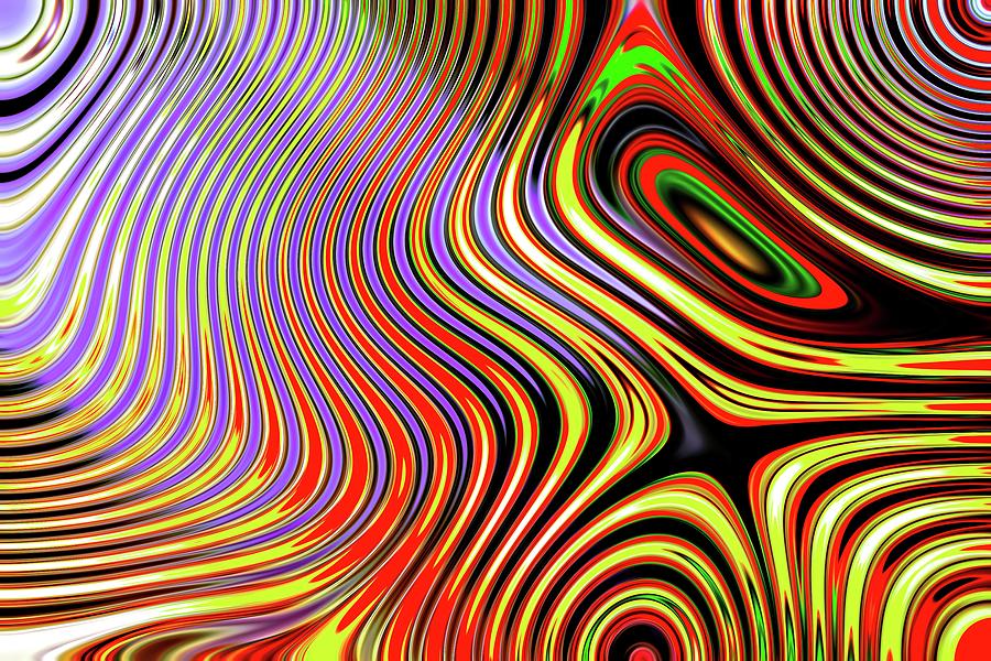 Abstract Chaos Funky Red Digital Art by Don Northup