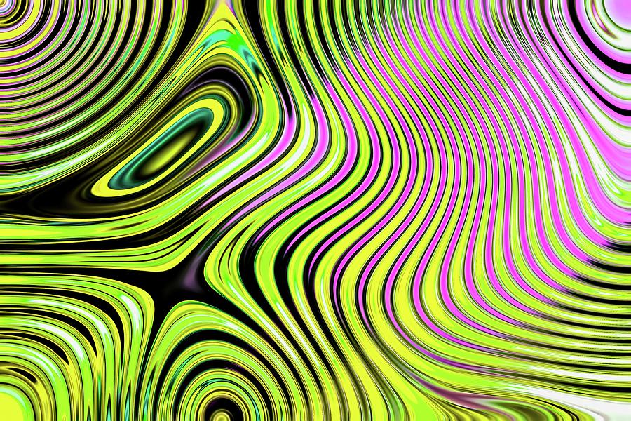 Abstract Chaos Green Digital Art by Don Northup