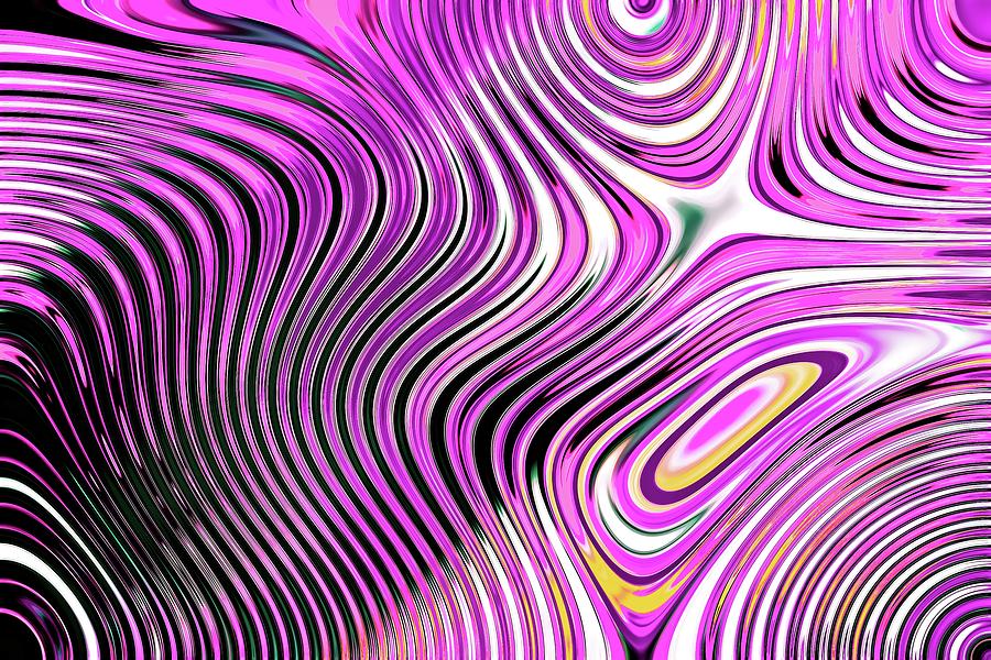 Abstract Chaos Pink Digital Art by Don Northup