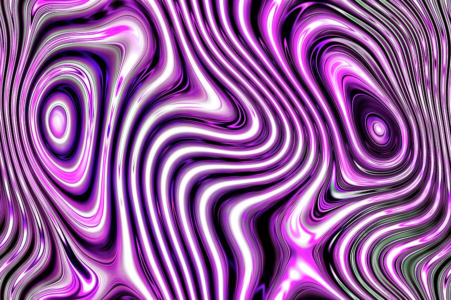 Abstract Chaos Purple Digital Art by Don Northup