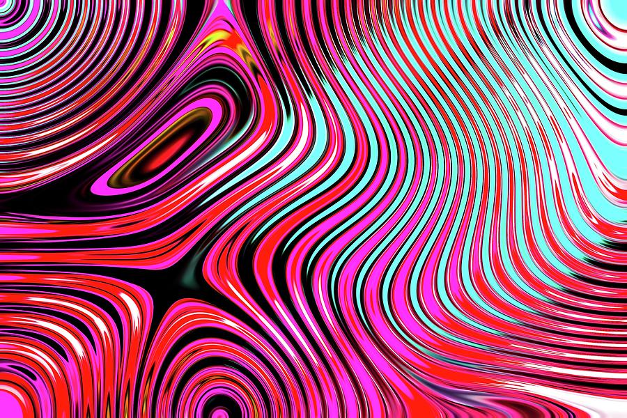 Abstract Chaos Red Digital Art by Don Northup