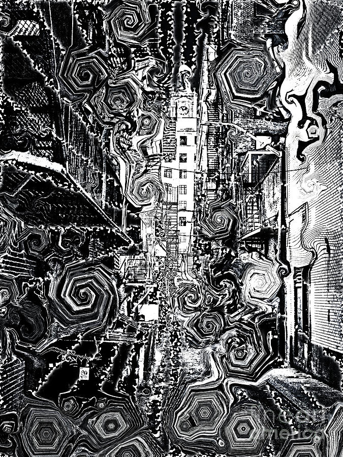 Abstract City Structures Digital Art by Phil Perkins