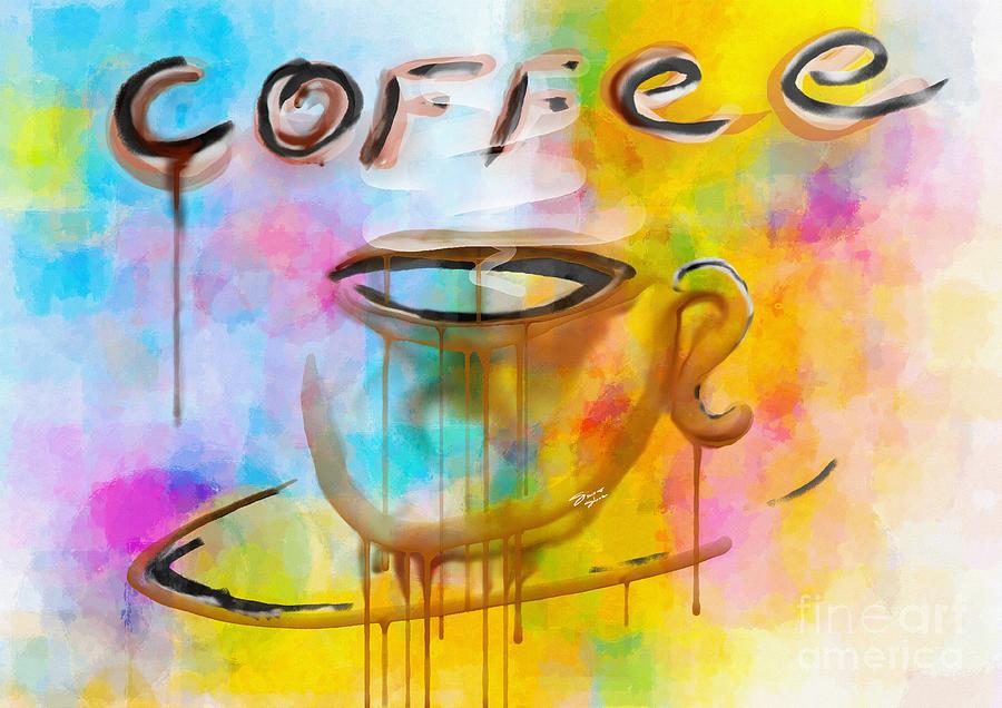Abstract Coffee Painting by Stefano Senise